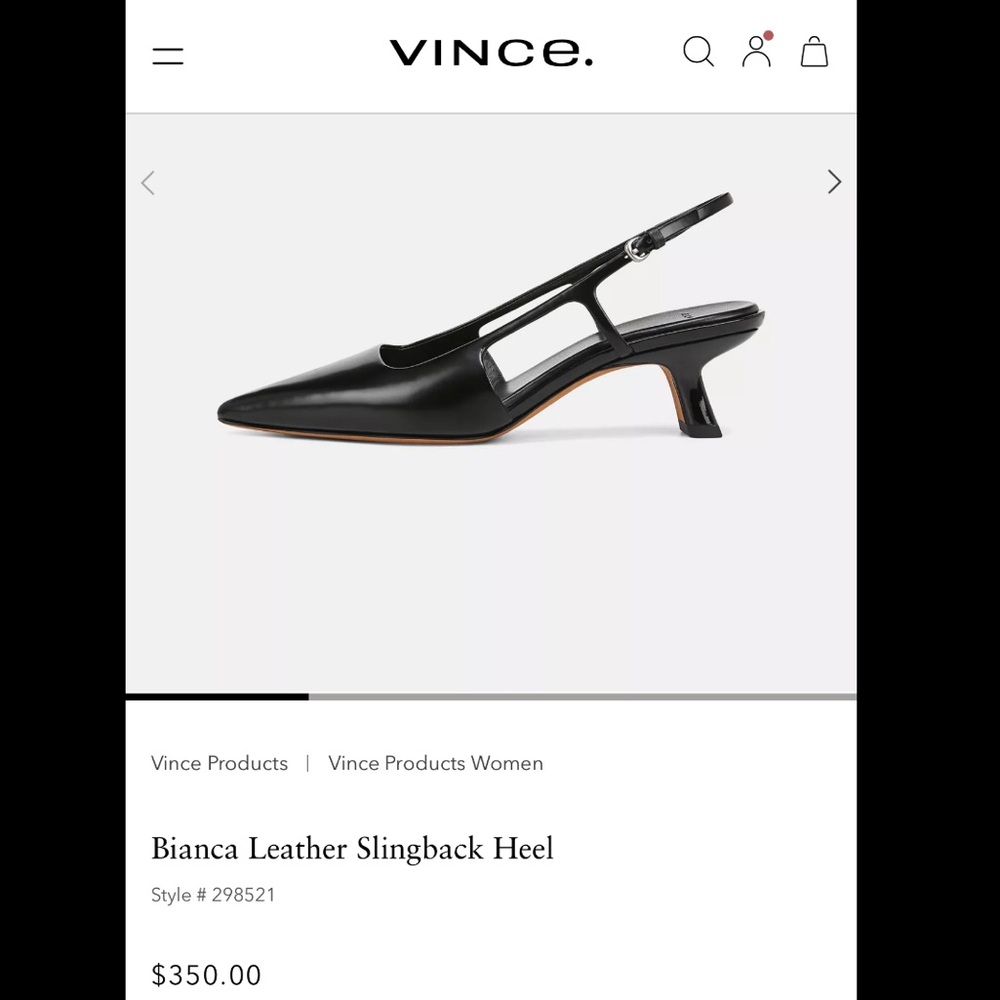 Vince Bianca Leather Slingback Heels